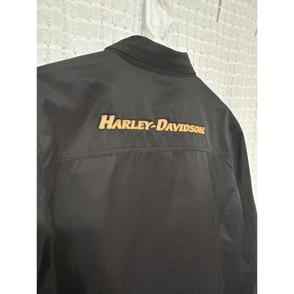 Harley Davidson 6 Snap‎ Button Riding Jacket Women's Size XLarge Black